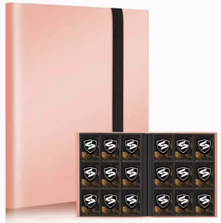 PÄRM FÖR SAMLARKORT - 22 Sidor, Upp till 360 Cards *PINK*