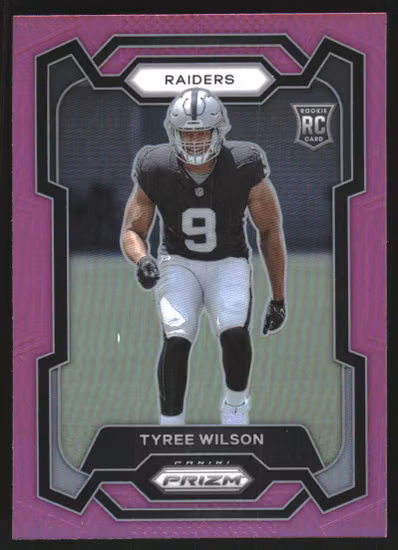2023 Panini Prizm Prizms Pink #363 Tyree Wilson (25-LL11-NFLRAIDERS)