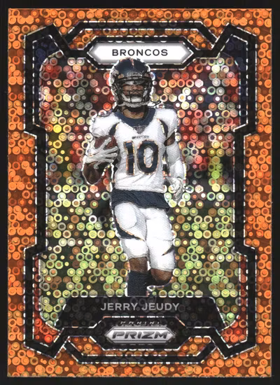 2023 Panini Prizm Prizms Orange Disco #87 Jerry Jeudy (25-LL6-NFLBRONCOS)