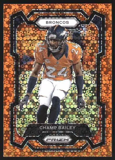 2023 Panini Prizm Prizms Orange Disco #91 Champ Bailey (25-LL6-NFLBRONCOS)