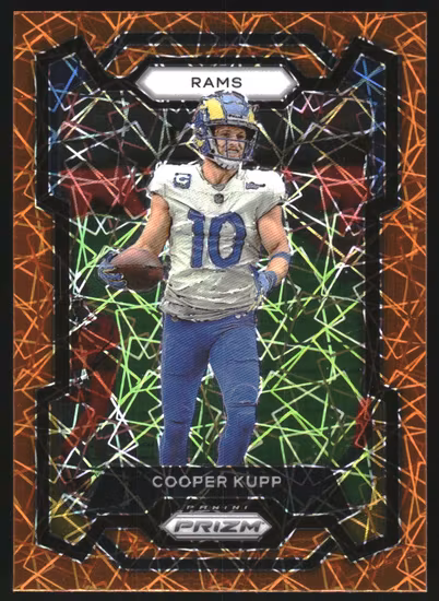 2023 Panini Prizm Prizms Orange Lazer #165 Cooper Kupp (25-LL6-NFLRAMS)