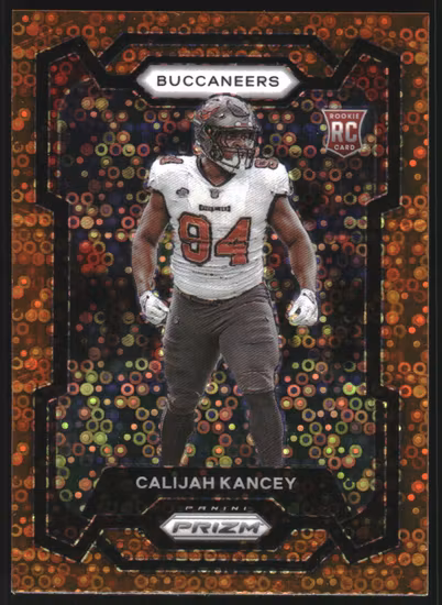 2023 Panini Prizm Prizms Orange Disco #393 Calijah Kancey (25-LL6-NFLBUCCANEERS)
