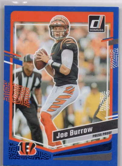2023 Donruss Press Proof Blue #57 Joe Burrow (30-LL12-NFLBENGALS)