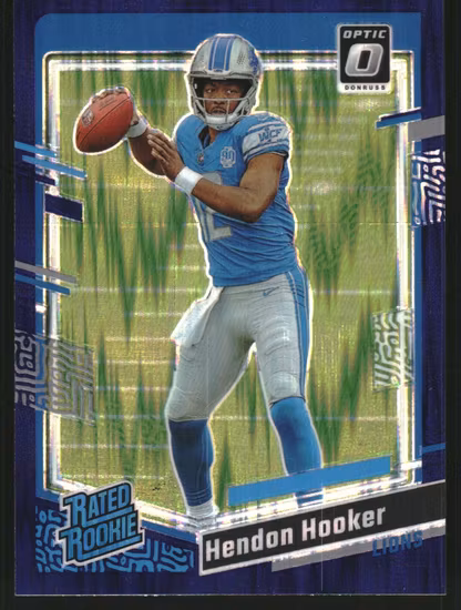2023 Donruss Optic Purple Shock #234 Hendon Hooker RR (30-LL8-NFLLIONS)