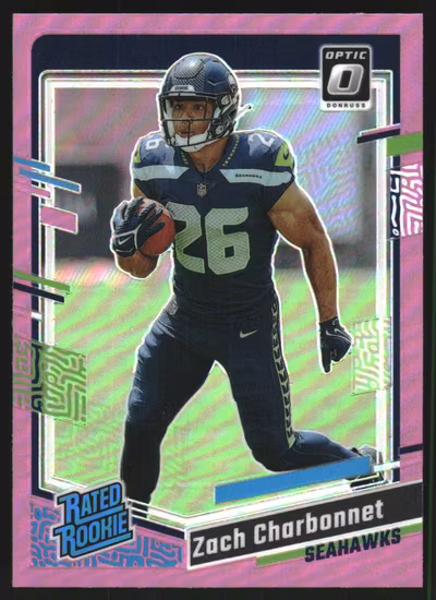 2023 Donruss Optic Pink #294 Zach Charbonnet RR (30-LL7-NFLSEAHAWKS)