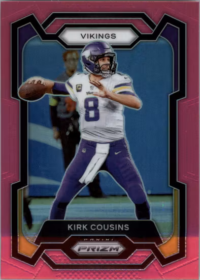 2023 Panini Prizm Prizms Pink #197 Kirk Cousins (30-LL11-NFLVIKINGS)