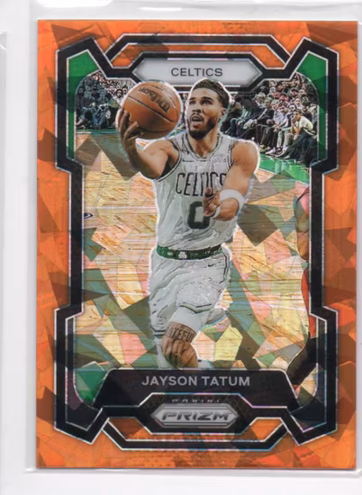 2023-24 Panini Prizm Prizms Orange Ice #2 Jayson Tatum (30-LL15-NBACELTICS)