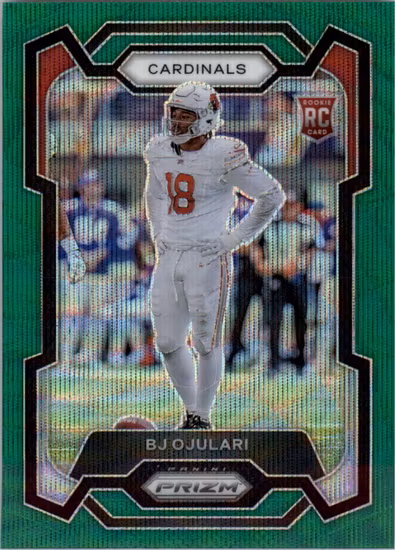 2023 Panini Prizm Prizms Green Wave #301 BJ Ojulari (20-LL8-NFLCARDINALS)