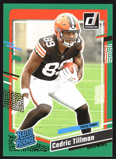 2023 Donruss Press Proof Green #321 Cedric Tillman RR (20-LL8-NFLBROWNS)