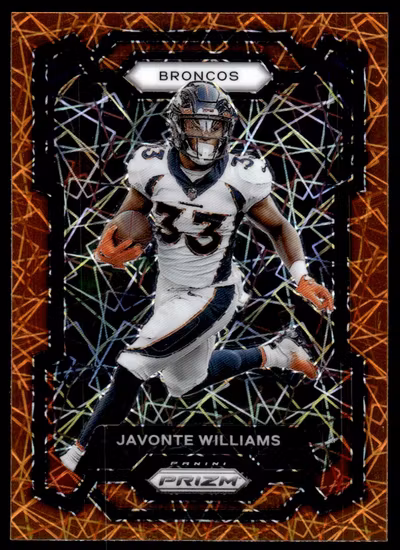 2023 Panini Prizm Prizms Orange Lazer #86 Javonte Williams (20-LL6-NFLBRONCOS)