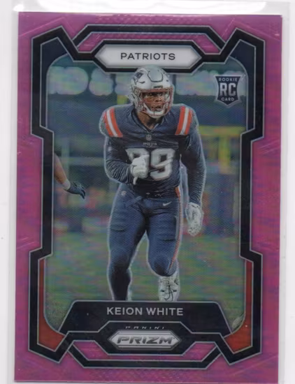 2023 Panini Prizm Prizms Pink #371 Keion White (20-LL12-NFLPATRIOTS)