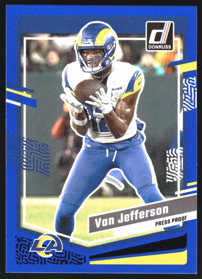 2023 Donruss Press Proof Blue #171 Van Jefferson (12-LL8-NFLRAMS)