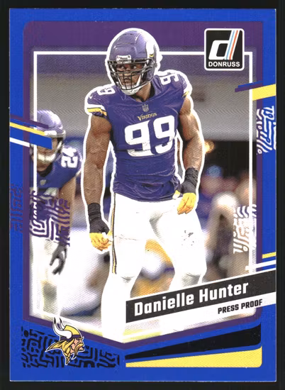 2023 Donruss Press Proof Blue #192 Danielle Hunter (12-LL8-NFLVIKINGS)