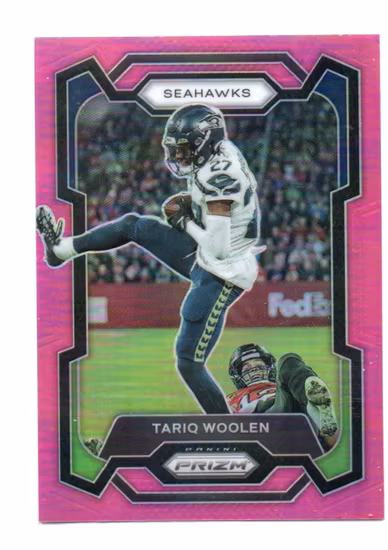 2023 Panini Prizm Prizms Pink #263 Tariq Woolen (12-LL12-NFLSEAHAWKS)