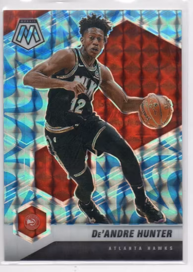 2020-21 Panini Mosaic Mosaic Reactive Blue #50 De'Andre Hunter (15-MM7-NBAHAWKS)
