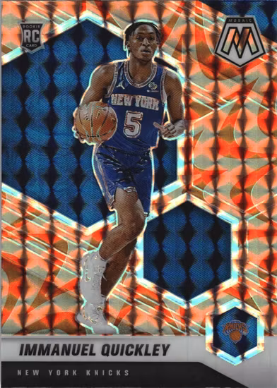 2020-21 Panini Mosaic Mosaic Reactive Orange #208 Immanuel Quickley (40-NN2-NBAKNICKS)