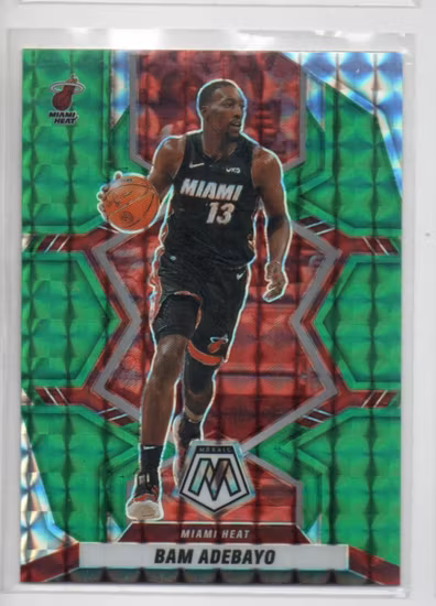 2021-22 Panini Mosaic Mosaic Green #195 Bam Adebayo (15-MM7-NBAHEAT)