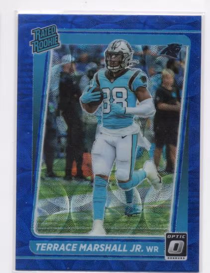 2021 Donruss Optic Blue Scope #218 Terrace Marshall Jr. RR (20-MM3-NFLPANTHERS)