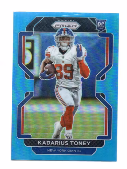 2021 Panini Prizm Prizms Light Blue #342 Kadarius Toney (25-MM3-NFLGIANTS)