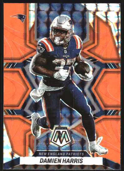 2022 Panini Mosaic Mosaic Reactive Orange #134 Damien Harris (15-NN2-NFLPATRIOTS)
