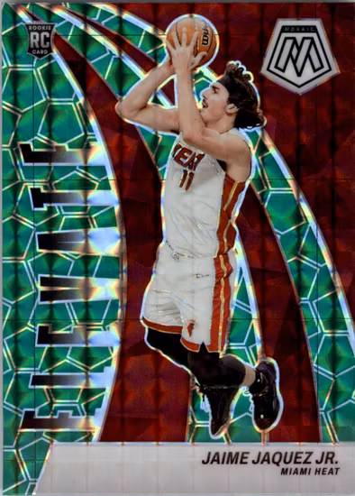 2023-24 Panini Mosaic Elevate Mosaic Green #21 Jaime Jaquez Jr. (25-NN2-NBAHEAT)