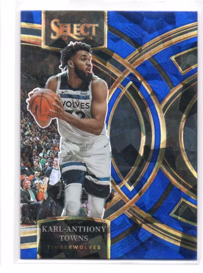 2023-24 Select Prizms Blue Cracked Ice #196 Karl-Anthony Towns (20-LL14-NBATIMBERWOLVES)
