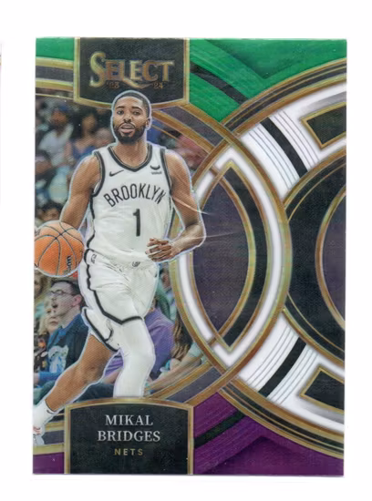2023-24 Select Prizms Green White Purple #167 Mikal Bridges (20-MM1-NBANETS)