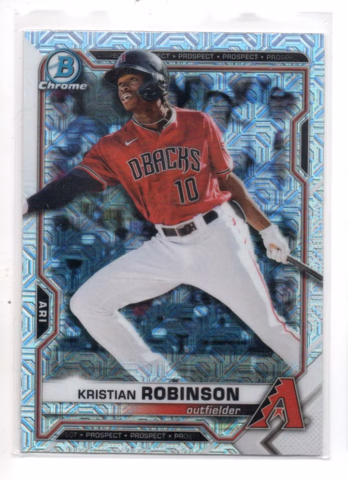 2021 Bowman Chrome Mega Box Prospects Refractors #BCP158 Kristian Robinson (15-MM14-MLBDIAMONDBACKS)