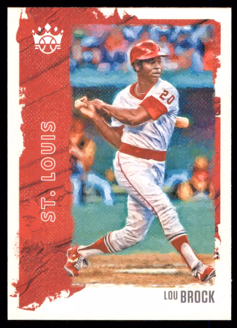 2021 Diamond Kings #26 Lou Brock (5-MM2-MLBCARDINALS)