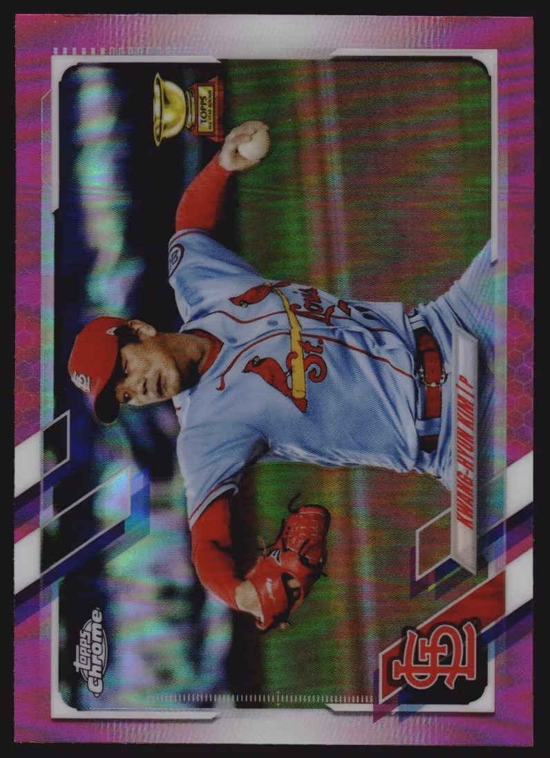 2021 Topps Chrome Pink Refractors #153 Kwang-Hyun Kim (15-MM2-MLBCARDINALS)