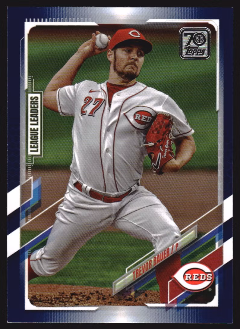 2021 Topps Walmart Royal Blue #137 Trevor Bauer LL (12-MM2-MLBREDS)