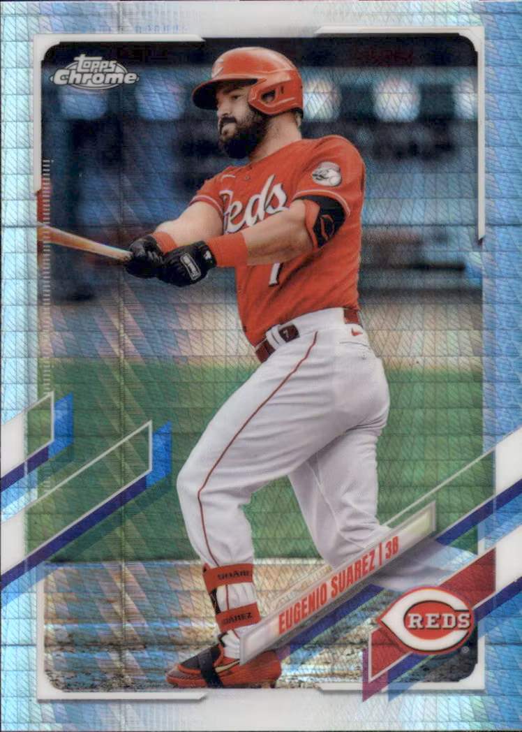 2021 Topps Chrome Prism Refractors #145 Eugenio Suarez (15-MM2-MLBREDS)