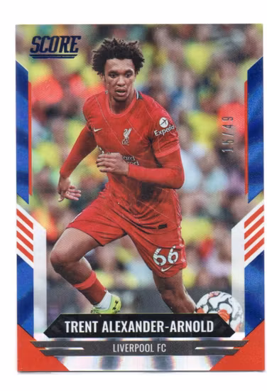 2021-22 Score FIFA Blue Lasers #151 Trent Alexander-Arnold (50-MM13-LIVERPOOL)