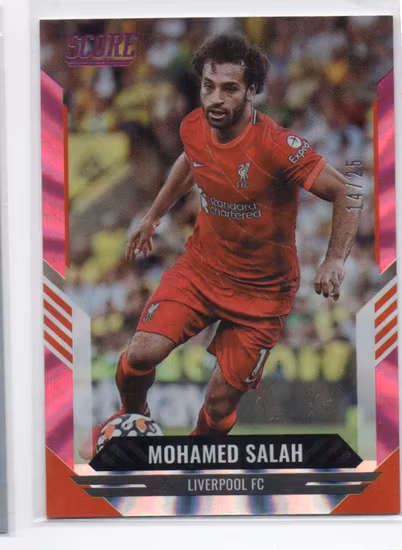 2021-22 Score FIFA Pink Lasers #150 Mohamed Salah (80-MM15-LIVERPOOL)