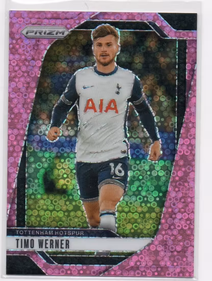 2024-25 Panini Prizm English Premier League Breakaway Prizms Pink #87 Timo Werner (30-LL3-TOTTENHAM)