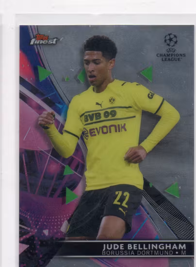 2021-22 Finest UEFA Champions League #77 Jude Bellingham (15-JJ1-SOCCERDORTMUND)