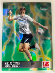 2021-22 Stadium Club Chrome Bundesliga Green and Yellow Electric Charge Refractors #9 Niklas Stark (20-II12-SOCCERHERTHABERLIN)