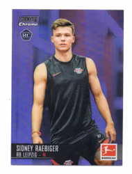 2021-22 Stadium Club Chrome Bundesliga Purple Refractors #60 Sidney Raebiger (20-JJ1-SOCCERLEIPZIG)