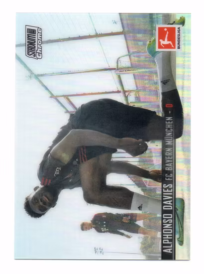 2021-22 Stadium Club Chrome Bundesliga Refractors #84 Alphonso Davies (15-JJ1-SOCCERBAYERNMUNCHEN)