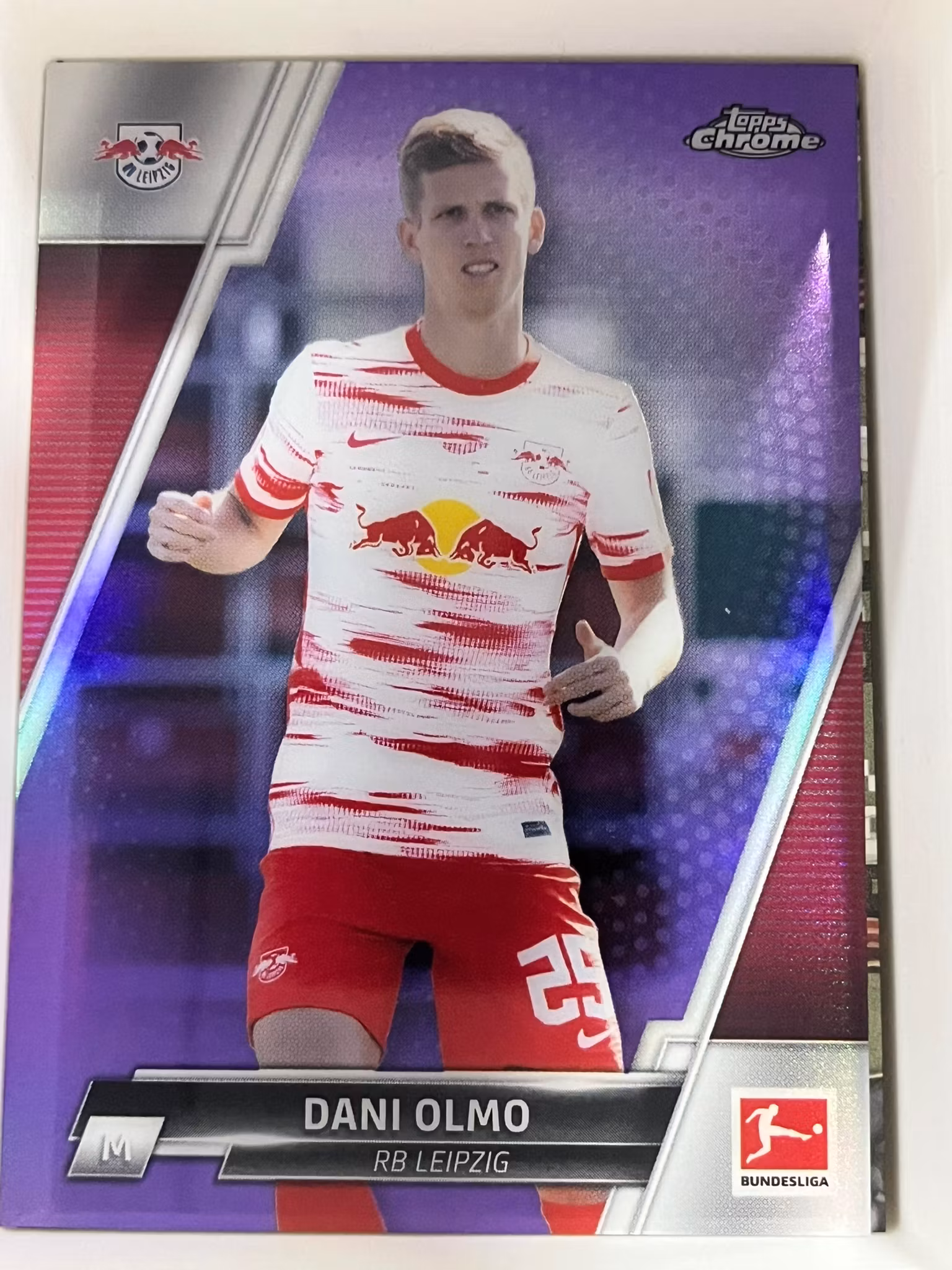 2021-22 Topps Chrome Bundesliga Purple Refractors #60 Dani Olmo (30-II9-SOCCERLEIPZIG)