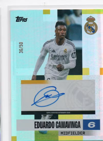 2024-25 Topps Real Madrid Team Set Autographs #BAEC Eduardo Camavinga (500-LL3-REALMADRID)