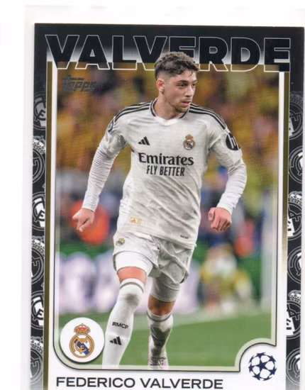 2024-25 Topps UEFA Club Competitions Team Logo Border #164 Federico Valverde (50-MM9-REALMADRID)