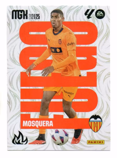 2024-25 Panini Megacracks La Liga Fuego #385 Mosquera (12-KK3-VALENCIA)
