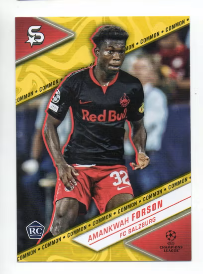 2023-24 Topps UEFA Club Competitions Superstars Yellow #72 Amankwah Forson (10-EE8-SOCCERSALZBURG)
