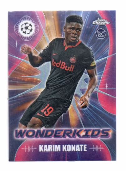 2023-24 Topps Chrome UEFA Club Competitions Wonderkids #WK8 Karim Konate (15-HH14-SOCCERSALZBURG)