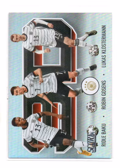2021-22 Score FIFA 3D #16 Lukas Klostermann Ridle Baku Robin Gosens (30-MM15-GERMANY)