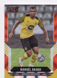 2021-22 Score FIFA Red Lava #123 Manuel Akanji (15-FF10-SOCCERDORTMUND)