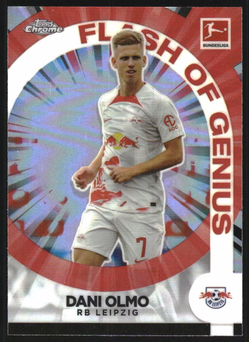 2022-23 Topps Chrome Bundesliga Flash of Genius #FGDO Dani Olmo (20-II9-SOCCERLEIPZIG)