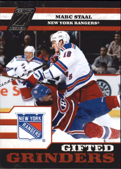 2010-11 Zenith Gifted Grinders #20 Marc Staal (10-QQ2-NHLRANGERS)