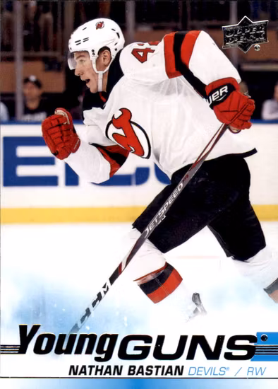 2019-20 Upper Deck #205 Nathan Bastian YG RC (20-QQ2-NHLDEVILS)